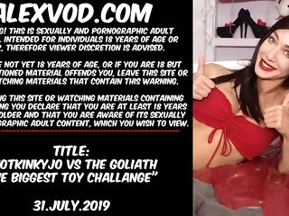 Hotkinkyjo vs Goliath The Biggest Toy Challange (fisting, gape & ass inside-out included)